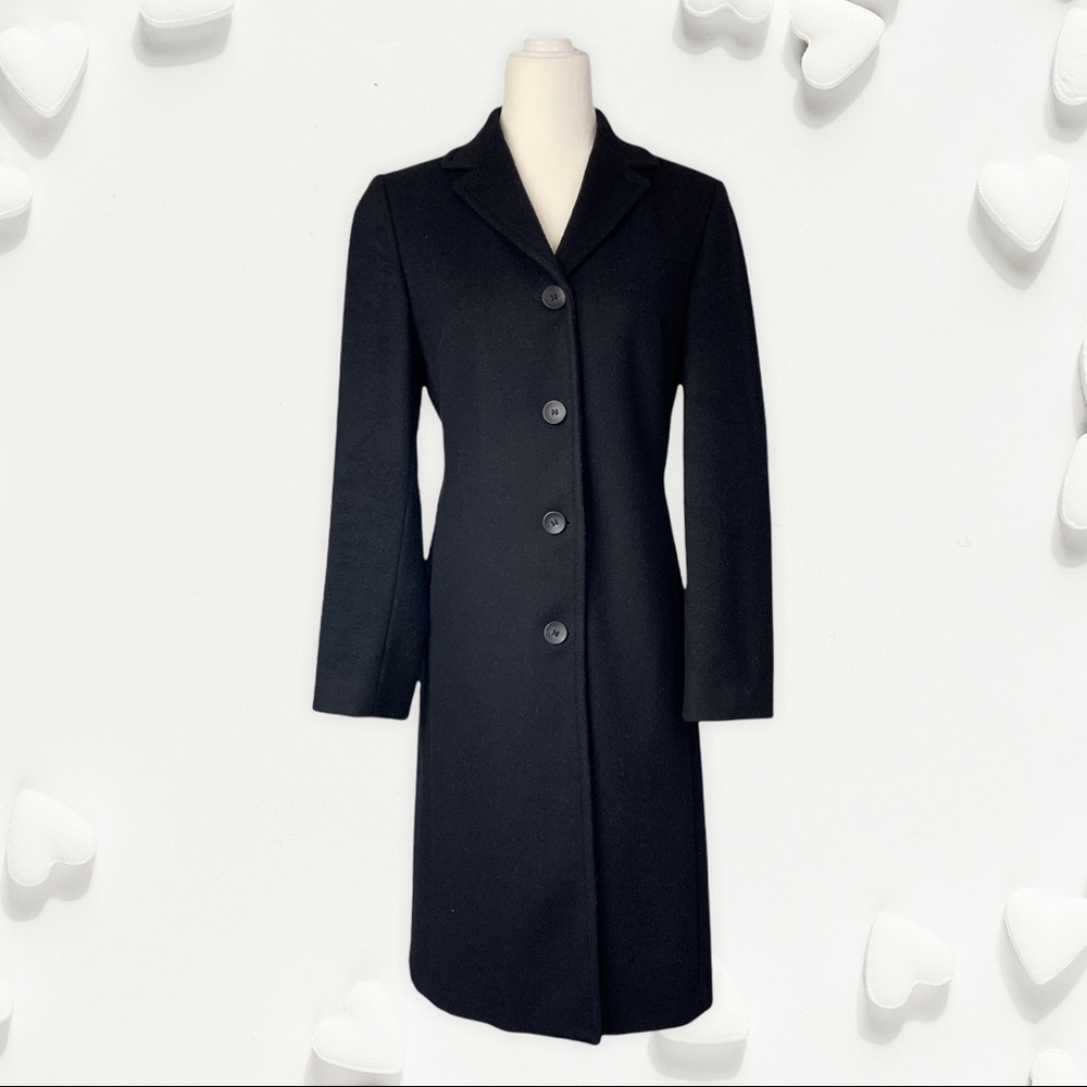 Classy United Colors of Benetton Long Wool Winter Coat - US size 6/IT size 40